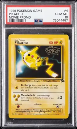 1999 POKEMON GAME MOVIE PROMO #4 PIKACHU PSA 10 - Image 1
