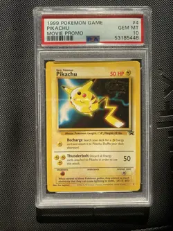 Pikachu 1999 POKEMON MOVIE PROMO #4 PSA 10 - Image 1