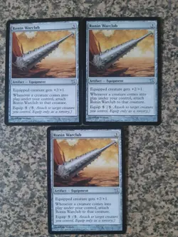 MTG 3 x Ronin Warclub - Betrayers of Kamigawa - Image 1