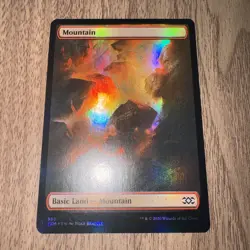 Mtg Double Masters 2022 Full Art Foil Land Mountain - Image 1
