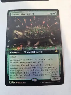 MTG - Fecund Greenshell FOIL Ext Art - Bloomburrow - Image 1