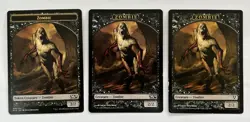 3 x Zombie Tokens - Various Sets - Magic: The Gathering - MtG - Image 1