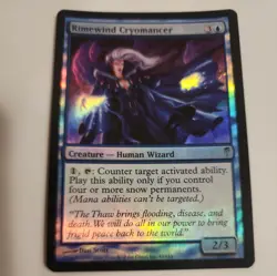1x FOIL RIMEWIND CRYOMANCER COLDSNAP MTG MAGIC THE GATHERING NEVER PLAYED WITH - Image 1
