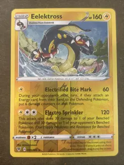 Eelektross 059/185 Swsh04: Vivid Voltage Reverse Holo Pokemon TCG NM - Image 1