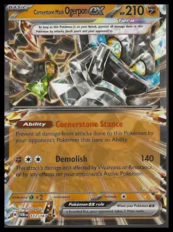 Pokemon TCG Cornerstone Mask Ogerpon ex Holo 112/167 Twilight Masquerade NM/M - Image 1