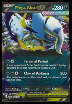 Pokemon TCG Mega Absol ex Holo 086/132 ME01: Mega Evolution NM/M - Image 1
