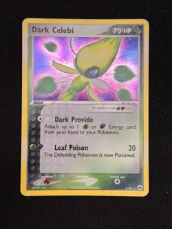 Dark Celebi 4/101 Hidden Legends Holo Pokemon TCG 2004 LP-MP - Image 1
