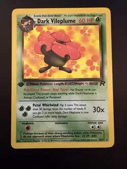 Dark Vileplume 30/82 Rare - Team Rocket - 1st Edition - Pokemon TCG WOTC - Image 1