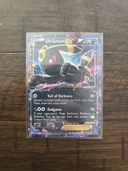 Pokemon TCG Umbreon-EX Fates Collide 55/124 Holo Rare EX NM - Image 1
