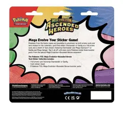 Pokemon Mega Evolution Ascended Heroes Tech Sticker Collection Gastly TCG 3packs - Image 4