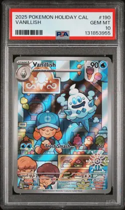 2025 POKEMON HOLIDAY CALENDAR #190 VANILLISH PSA 10 - Image 1