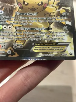 Pikachu EX XY124 Holo Pokemon TCG Black Star Promo Deutsch - Image 5