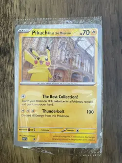 Pikachu At The Museum, Pokemon X Natural History Museum Jumbo Promo - SEALED - Image 1