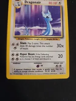 Pokemon TCG Base Set Dragonair 18/102 Rare LP/NM Vintage WOTC - Image 3