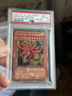 2003 YU-GI-OH! Slifer The Sky Dragon GBI-001 PSA 10 Gem Mint Silver Eng Gameboy! - Image 1