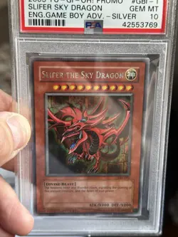 2003 YU-GI-OH! Slifer The Sky Dragon GBI-001 PSA 10 Gem Mint Silver Eng Gameboy! - Image 3