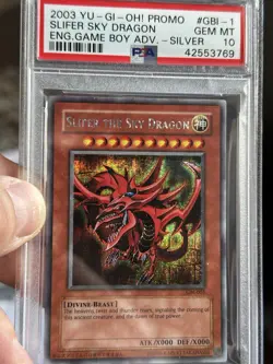 2003 YU-GI-OH! Slifer The Sky Dragon GBI-001 PSA 10 Gem Mint Silver Eng Gameboy! - Image 4