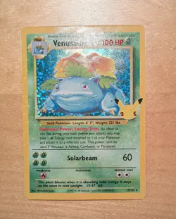 Pokemon TCG Venusaur 15/102 HoloBleed Celebrations: Classic Collection Holo -NM - Image 1