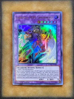 Yugioh Elemental HERO Grandmerge DUPO-EN004 Ultra Rare 1st Ed NM - Image 1