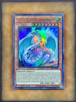Yugioh Crystal Beast Rainbow Dragon GFP2-EN001 Ultra Rare 1st Ed NM - Image 1