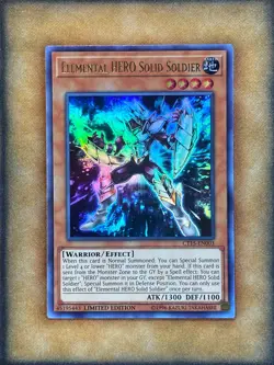 Yugioh Elemental HERO Solid Soldier CT15-EN003 Ultra Rare Limited Edition NM - Image 1