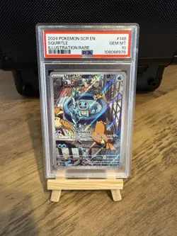 Pokemon TCG Stellar Crown Squirtle 148/142 PSA 10 Gem MT - Image 1
