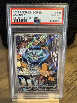 Pokemon TCG Stellar Crown Squirtle 148/142 PSA 10 Gem MT - Image 4