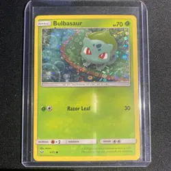 Pokemon TCG Bulbasaur 1/73 Shining Legends Reverse Holo Common NM - Image 1