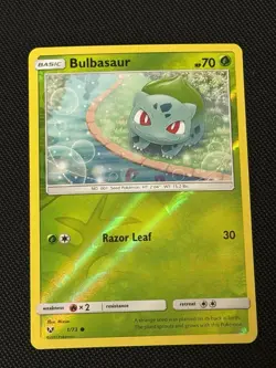 Bulbasaur 1/73 Rev Reverse Holo NM Shining Legends Pokemon Sun & Moon SM - Image 1