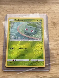 Bulbasaur 1/73 Reverse Holo NM Pokemon 2017 Shining Legends RH Common Starter - Image 1