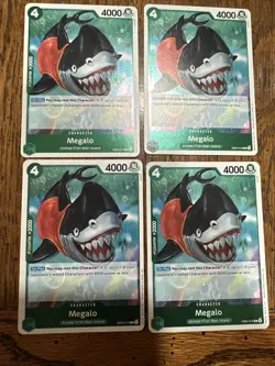 Megalo EB04-018 R - The Azure Sea's Seven ENGLISH OP14 One Piece PLAYSET X4 - Image 2