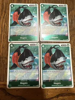 Megalo EB04-018 R - The Azure Sea's Seven ENGLISH OP14 One Piece PLAYSET X4 - Image 4