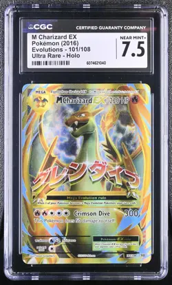 CGC 7.5 M Charizard EX Evolutions #101/108 Ultra Rare Holo 2016 Pokemon - Image 1