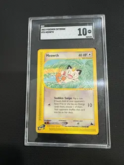 Pokemon SGC 10 Gem MINT Meowth 78/144 Skyridge Non-Holo 2003 E Reader - Image 1