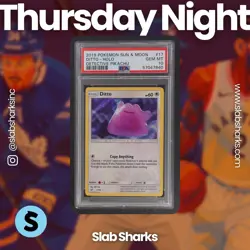2019 POKEMON SUN & MOON DETECTIVE PIKACHU #17/18 DITTO HOLO PSA 10 - Image 1