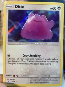 Ditto 17/18 Holo Rare Pokemon TCG Detective Pikachu - Image 1