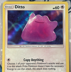 Ditto 17/18 Holo Rare Sun & Moon Detective Pikachu Set Pokemon Card 2019 NM - Image 2