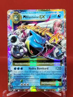 Pokemon TCG M Blastoise EX #22/108 XY Evolutions Holo Ultra Rare 2016 Damaged - Image 1