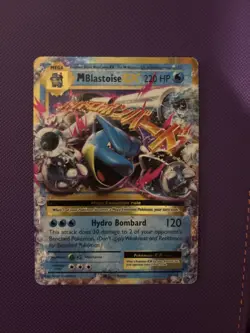 M BLASTOISE EX 2016 POKEMON XY EVOLUTIONS ULTRA RARE HOLO D 22/108 - Image 1