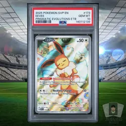 Eevee 2025 Pokemon S&V Promo Prismatic Evolutions ETB EN #173 PSA 10 GEM MINT - Image 1