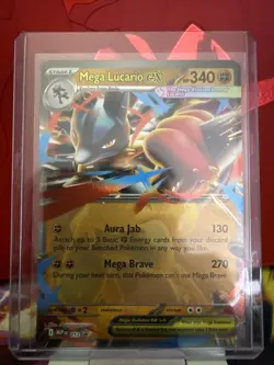 Mega Lucario EX 012 Black Star Promo Card Mega Evolution Pokemon Card - Image 1