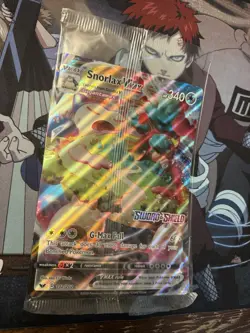 Pokemon TCG Sword & Shield Snorlax VMAX Stamped Jumbo Card (Sealed) - Image 1