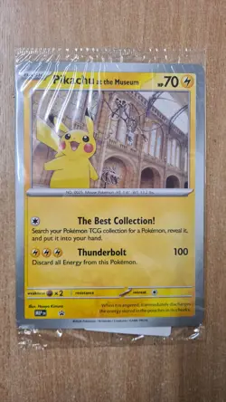 Pikachu at the Museum Pokemon x Natural History Museum Jumbo Promo Card SEALED - Image 1