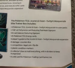 Pokemon Scarlet Violet TWILIGHT MASQUERADE Elite Trainer Box FACTORY SEALED - Image 4