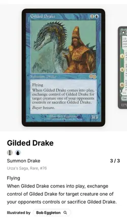 Gilded Drake Urza's Saga Regular - Image 2