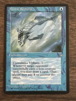 Magic The Gathering Ice Age Mystic Remora MTG LP - Image 1