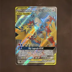 Pokemon TCG Moltres & Zapdos & Articuno GX 66/68 Hidden Fates Full Art Holo - Image 1