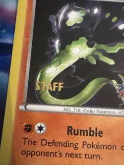 LP Pokemon TCG: Zygarde XY129 PRE RELEASE STAFF STAMPED XY Fates Collide Promo - Image 3