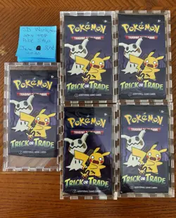 Pokemon TCG Acrylic Booster Pack Cases (4) Short Crimp & (1) Long Crimp - Image 2