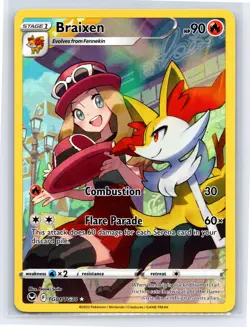 Braixen TG01/TG30 - Pokemon Silver Tempest Trainer Gallery - Ultra Rare - NM - Image 1